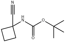 (1-Cyano-cyclobutyl)-carbamic acid tert-butyl ester Structure