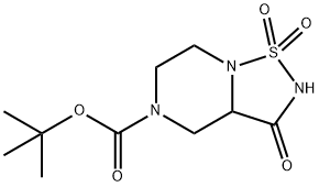 tert-Butyl 1,1,3-trioxohexahydro-1,2,5-thiadiazo[1,5-a]pyrazine-7(1H)-carboxylate Structure