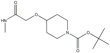 2-(1-Boc-4-piperidinyloxy)-N-MethylacetaMide, 96% 化学構造式