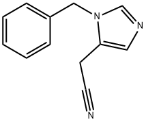 (1-benzyl-1H-imidazol-5-yl)acetonitrile(SALTDATA: HCl),1256643-67-0,结构式