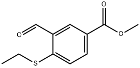 methyl 4-(ethylthio)-3-formylbenzoate Structure