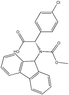 (9H-Fluoren-9-yl)MethOxy]Carbonyl Phg(4-Cl)-OH, 1260590-28-0, 结构式
