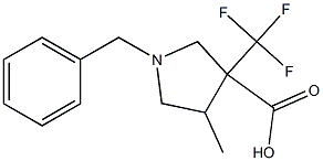 1-Benzyl-4-methyl-3-trifluoromethyl-pyrrolidine-3-carboxylic acid Structure