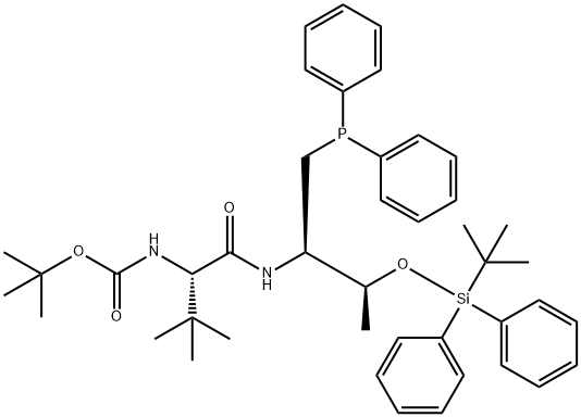 O-TBDPS-D-THR-N-BOC-L-TERT-LEU-二苯基膦 结构式