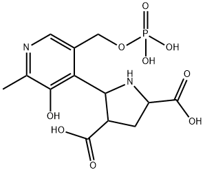 4,4-dicarboxy-5-(pyridoxyl-5'-phosphate)proline 结构式