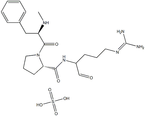 Methyl-D-Phe-L-Pro-[(S)-4-guanidino-1-formylbutyl]NH2·sulfuric acid Struktur