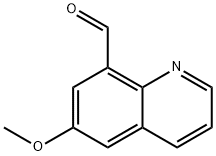 6-メトキシキノリン-8-カルブアルデヒド 化学構造式