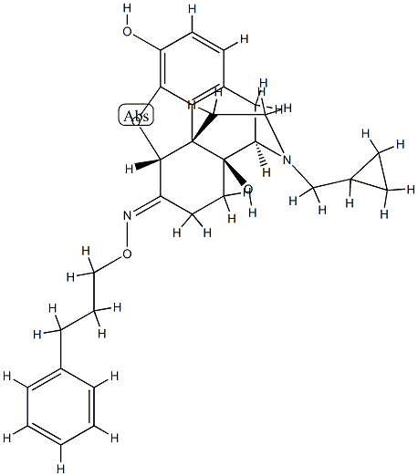 6-(3-phenylpropyl)oximino naltrexone Structure