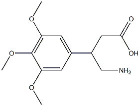 β-(aminomethyl)-3,4,5-trimethoxy-Benzenepropanoic acid Struktur