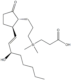 11-deoxy-4,4-dimethyl-4-silaprostaglandin E1 化学構造式