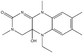 N(5)-ethyl-4a-hydroxy-3-methyl-4a,5-dihydrolumiflavin Structure