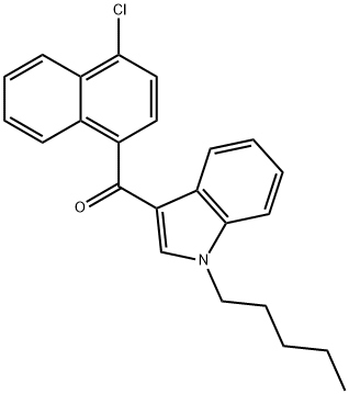 1-ペンチル-1H-インドール-3-イル4-クロロ-1-ナフチルケトン 化学構造式