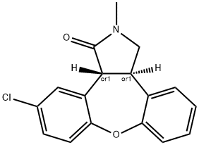 trans-(+/-)-11-Chloro-2,3,3a,12b-tetrahydro-2-methyl-1H-dibenz[2,3:6,7]oxepino[4,5-c]pyrrol-1-one Structure