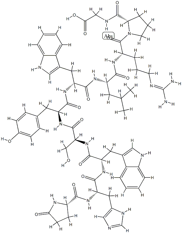 (D-TRP6)-LHRH (FREE ACID), 129418-54-8, 结构式