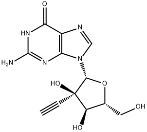 2'-C-乙炔基鸟苷 结构式