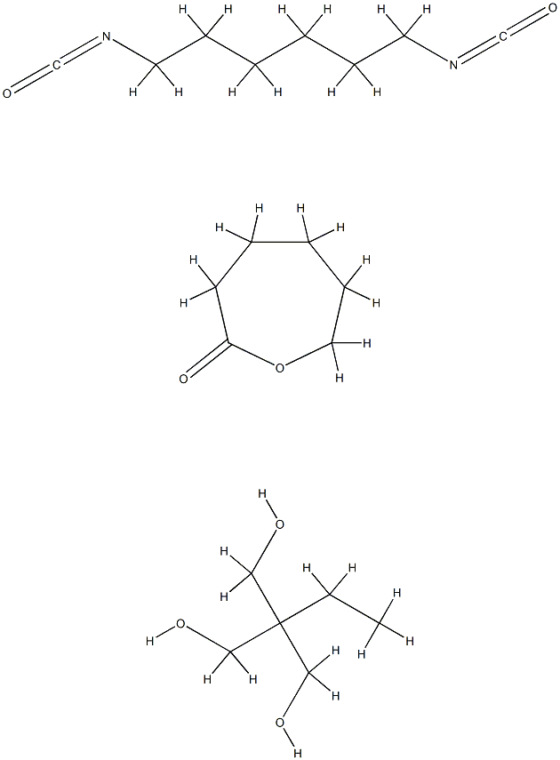2-Oxepanone, polymer with 1,6-diisocyanatohexane and 2-ethyl-2-(hydroxymethyl)-1,3-propanediol Struktur