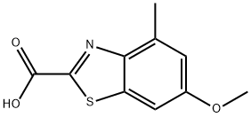 2-Benzothiazolecarboxylicacid,6-methoxy-4-methyl-(9CI) Structure