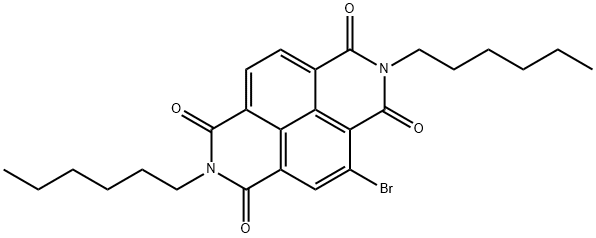 4-BroMo-2,7-dihexylbenzo[lMn][3,8]phenanthroline-1,3,6,8-tetraone Structure