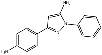 3-(4-aminophenyl)-1-phenyl-1H-pyrazol-5-ylamine Structure