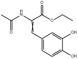 N-acetyl-alpha, beta-dehydro-3,4-dihydroxyphenylalanine ethyl ester Structure