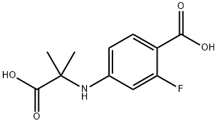 4-[(1-Carboxy-1-methylethyl)amino]-2-fluorobenzoic acid Struktur