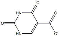 5-Pyrimidinecarboxylic acid, 1,2,3,4-tetrahydro-2,4-dioxo-, ion(1-) (9CI) Struktur