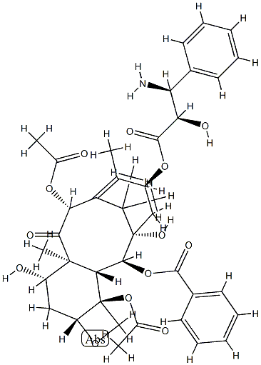 紫杉醇杂质71(N-苯唑基紫杉醇) 结构式