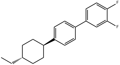 3,4-ジフルオロ-4'-(trans-4-エチルシクロヘキシル)ビフェニル 化学構造式