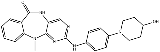 1345098-78-3 2-((4-(4-羟基哌啶-1-基)苯基)氨基)-11-甲基-5H-苯并[E]嘧啶并[5,4-B][1,4]二氮杂卓-6(11H)-酮