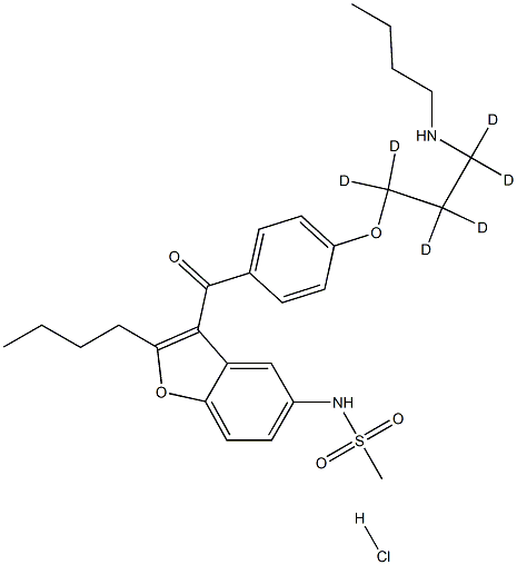 Desbutyl Dronedarone-d6 Hydrochloride Structure