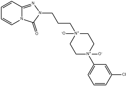 2-[3-[4-(3-chlorophenyl)-1,4-dioxidopiperazine-1,4-diium-1-yl]propyl]-[1,2,4]triazolo[4,3-a]pyridin-3-one Structure