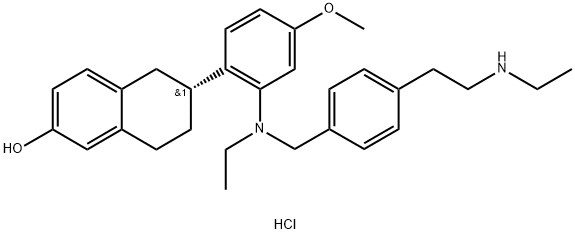 Elacestrant dihydrochloride 化学構造式