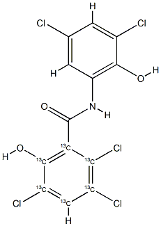 Oxyclosanid-13C6 Structure