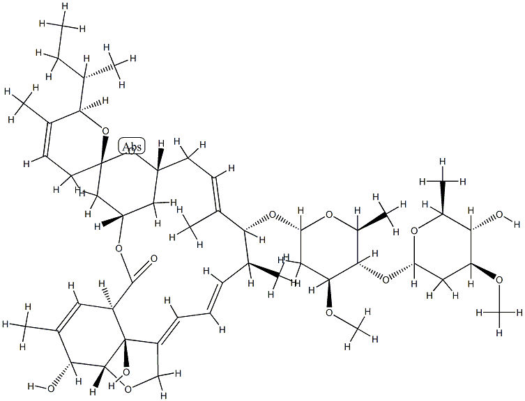 (13R)-5-O-Demethylavermectin A(sub 1a) hydrate Structure
