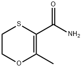 2-メチル-5,6-ジヒドロ-1,4-オキサチイン-3-カルボアミド 化学構造式