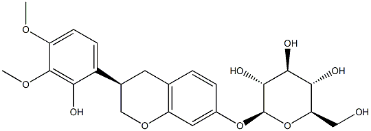 イソムクロヌラトール7-O-β-グルコシド 化学構造式