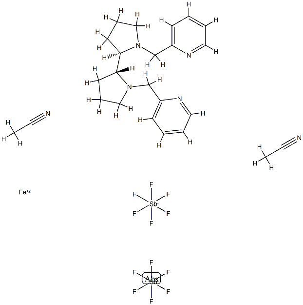 (2R,2'R)-(-)-[N,N'-BIS(2-PYRIDYLMETHYL]-2,2'-BIPYRROLIDINEBIS(ACETONITRILE)IRON(II)HEXAFLUOROANTIMONATEFE(R,R-PDP)WHITE-CHENCATALYST,1361315-26-5,结构式
