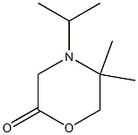 2-Morpholinone,5,5-dimethyl-4-(1-methylethyl)-(9CI) Structure