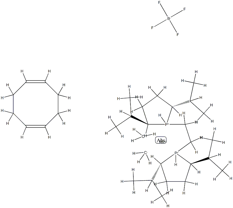 1,2-Bis((2R,5R)-2,5-di-i-propylphospholano)ethane(cyclooctadiene)rhodium(I) tetrafluoroborate Structure