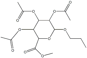 β-D-Glucopyranosiduronic Acid Propyl Methyl Ester, 2,3,4-Triacetate Struktur