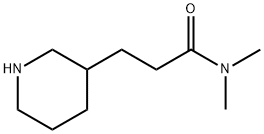 N,N-ジメチル-3-(3-ピペリジニル)プロパンアミド 化学構造式