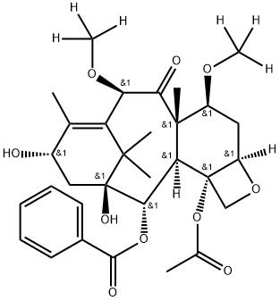 10-Deacetyl-7,10-dimethoxy-Baccatin III-d6,1383325-07-2,结构式