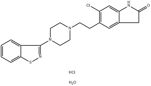 盐酸齐拉西酮一水合物,138982-67-9,结构式