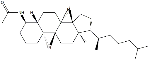 4α-Acetylamino-5α-cholestane,13944-35-9,结构式