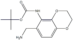tert-butyl 6-(aminomethyl)-2,3-dihydrobenzo[b][1,4]dioxin-5-ylcarbamate Struktur