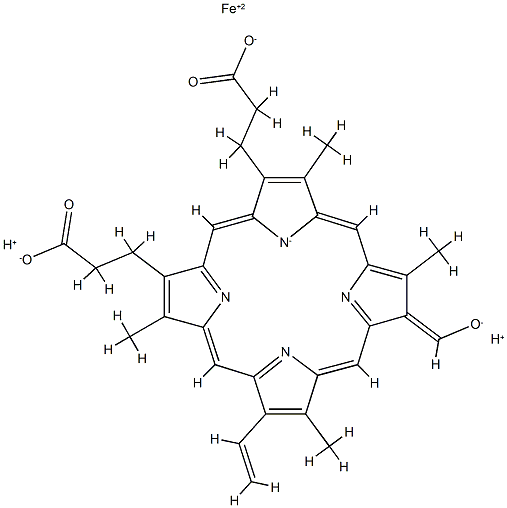 2-formyl-4-vinyldeuteroheme IX Structure