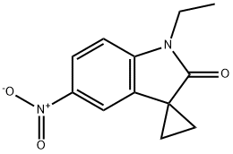 1-ethyl-5-nitro-spiro[cyclopropane-1,3-indoline]-2-one Struktur