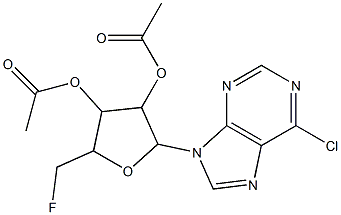 9H-Purine,6-chloro-9-(2,3-di-O-acetyl-5-deoxy-5-fluoro-b-D-ribofuranosyl)-