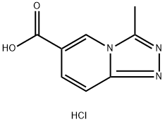 3-methyl-[1,2,4triazolo[4,3-apyridine-6-carboxylic acid Struktur