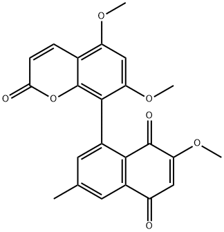 飞龙掌血香豆醌,142878-03-3,结构式